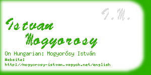 istvan mogyorosy business card