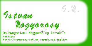 istvan mogyorosy business card